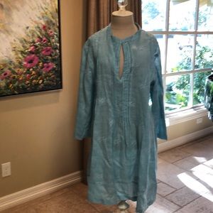 CP Shades baby blue linen tunic